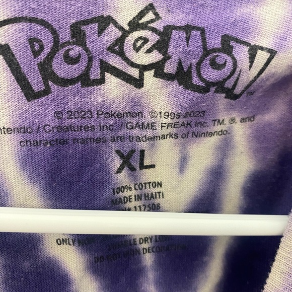 Pokemon Purple Tie-Dye Tee Gastly Haunter Gengar - Picture 6 of 8